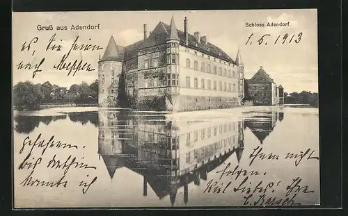 AK Wachtberg, Blick über das Wasser zum Schloss