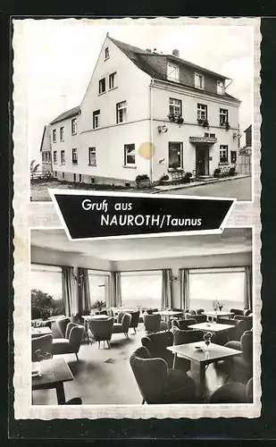 AK Nauroth /Taunus, Gasthaus und Pension zur Rose