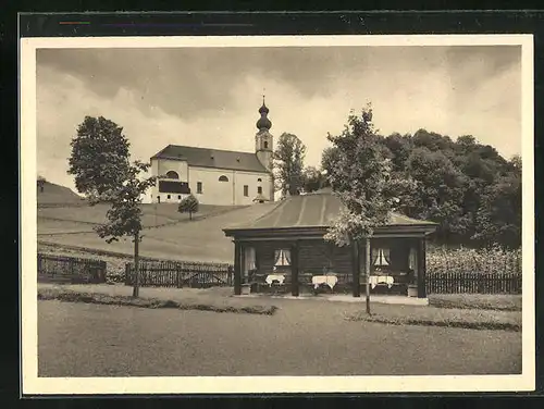 AK Ruhpolding / Obb., St. Annahaus, Spielplatz mit Salettl