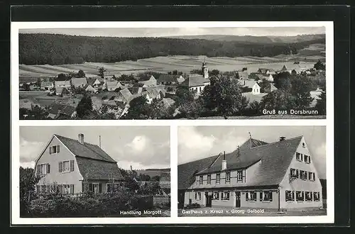 AK Dorsbrunn, Gasthaus z. Kreuz v. Georg Seibold, Handlung Morgott