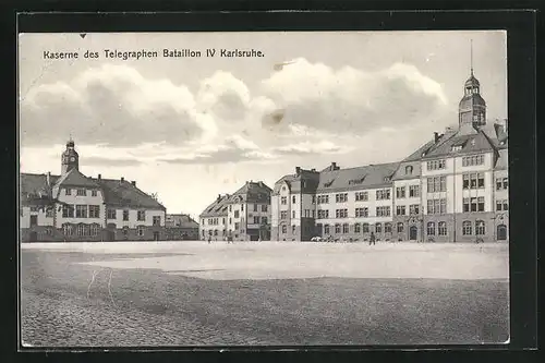 AK Karlsruhe, Kaserne des Telegraphen Bataillon IV