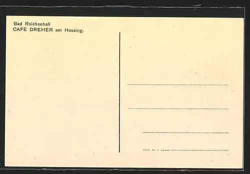 Künstler-AK Bad Reichenhall, Café Dreher am Hessing