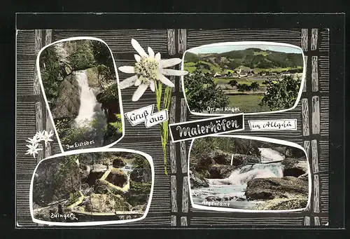 AK Maierhöfen / Allgäu, Zwinger, im Eistobel, Argenfälle, Totalansicht