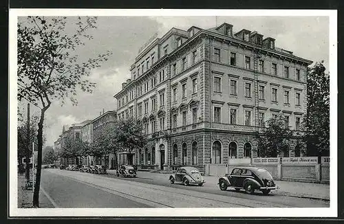 AK Augsburg, Hotel Drei Kronen