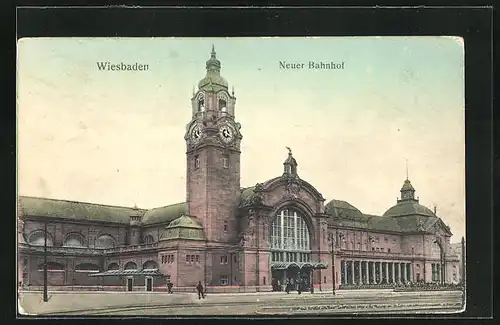 AK Wiesbaden, Neuer Bahnhof