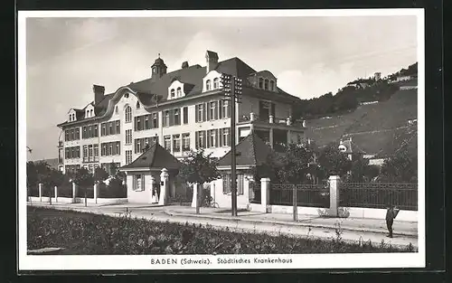 AK Baden, Blick nach dem Städt, Krankenhaus