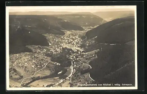 AK Wildbad i. Schwarzwald, Fliegeraufnahme