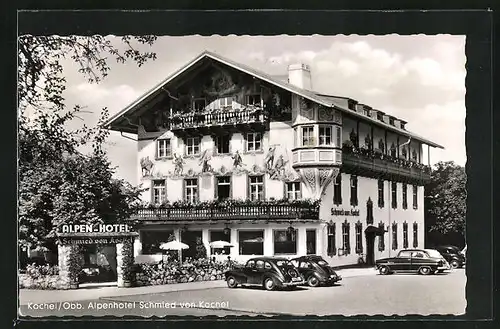 AK Kochel /Obb., Alpenhotel Schmied von Kochel