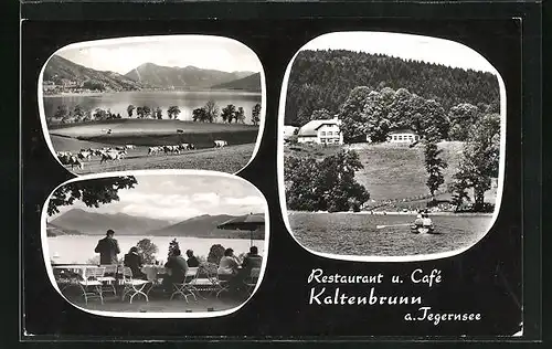 AK Kaltenbrunn a. Tegernsee, Restaurant u. Café mit Terrasse