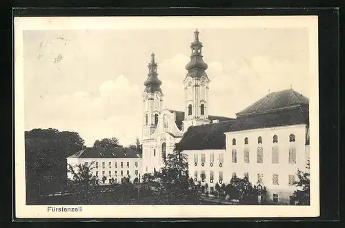 AK Fürstenzell, Blick zum Kloster