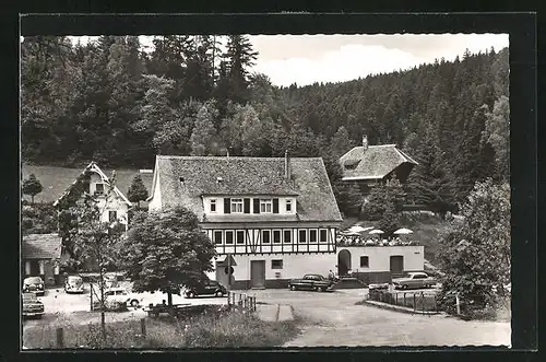 AK Dobel / Schwarzwald, Gasthaus Eyachmühle im Sommer