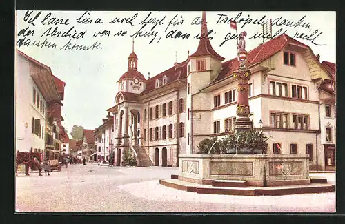 AK Zofingen, Brunnen am Rathaus
