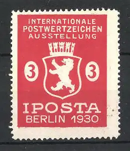 Reklamemarke Berlin, Internat. Postwertzeichen-Ausstellung IPOSTA 1930, Stadtwappen