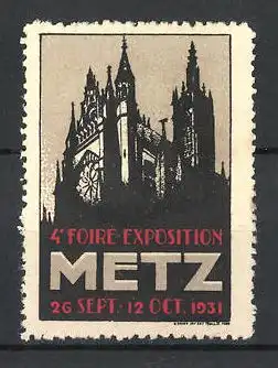 Reklamemarke Metz, 4. Foire Exposition 1931, Dom