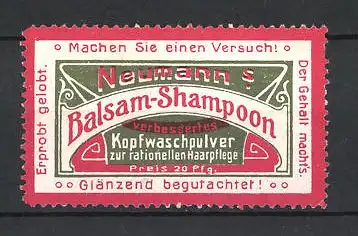 Reklamemarke Neumann's Balsam-Shampoon & Kopfwaschpulver