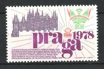 Reklamemarke Praga, Svetová Vystava Postovnich Znamek 1978, Messelogo Gebäude