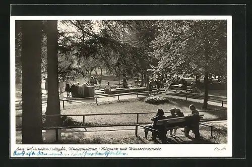 AK Bad Wörishofen /Allgäu, Kurpark mit Kneipp-Bad