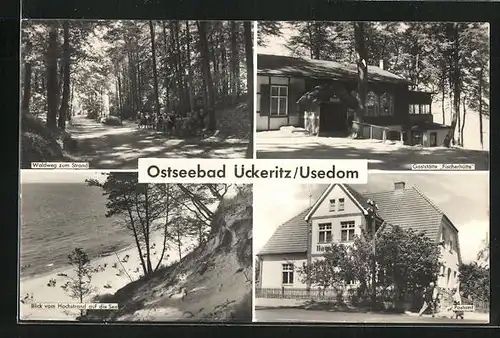 AK Ückeritz / Usedom, Gasthaus Fischerhütte, Postamt