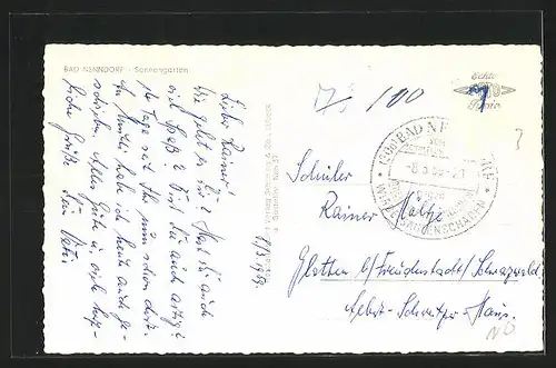 AK Bad Nenndorf, Sonnengarten mit Springbrunnen