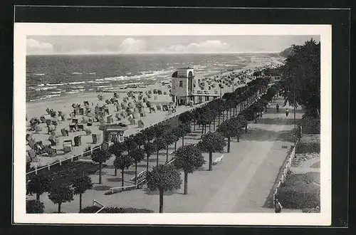 AK Bansin, Totalansicht vom Strand im Sommer