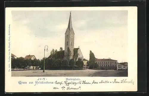 AK Holzkirchen, Marktplatz und Kirche