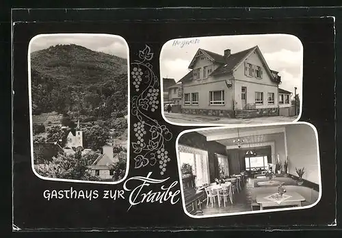 AK Zwingenberg, Gasthaus Zur Traube, Innen & Aussen, Ortspartie