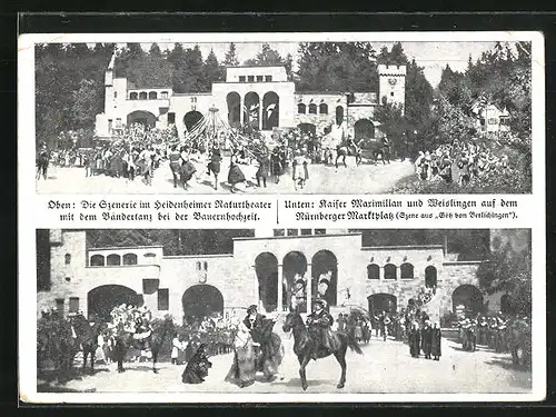 AK Heidenheim, Naturtheater beim Schloss Hellenstein, Volksschauspiel 1932