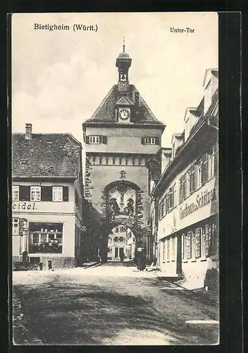 AK Bietigheim / Württemberg, Gasthaus Zum Schützen beim Unterentor