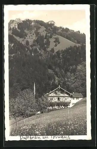 AK Samerberg, Gasthaus Duftbräu im Sommer