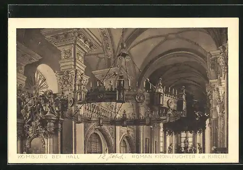 AK Komburg, Roman Kronleuchter i. d. Kirche