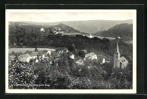 AK Herchen a/Sieg, Blick auf den Ort