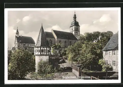 AK Burgbernheim, Strassenpartie im Malerwinkel