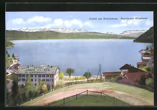 AK Urfeld am Walchensee / Bayrisches Hochland, Hotel Jäger am See