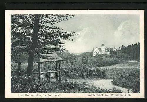 AK Bad Rothenfelde / Teutob. Wald, Adelenblick mit Weidtmanshof