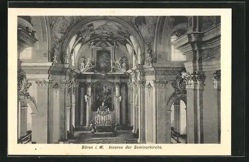 AK Büren i. W., Inneres der Seminarkirche