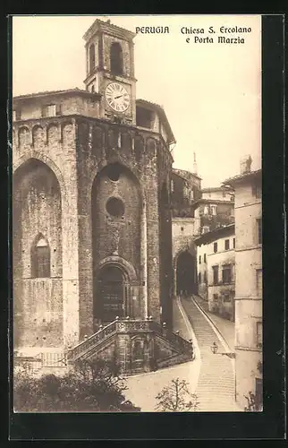 AK Perugia, Chiesa S. Ercolano e Porta Marzia