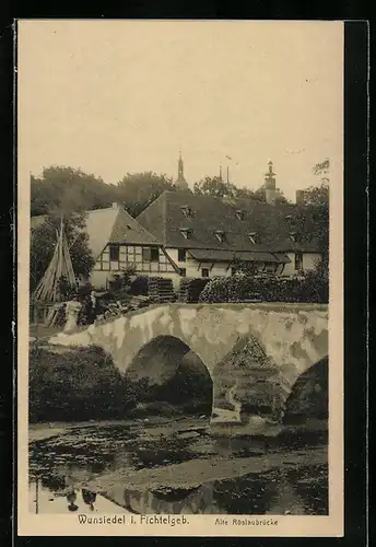 AK Wunsiedel / Fichtelgeb., alte Röslaubrücke