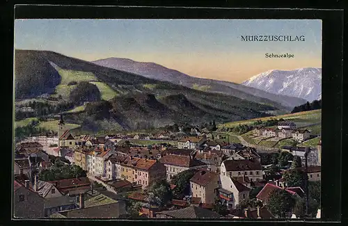 AK Mürzzuschlag, Gesamtansicht mit Schneealpe