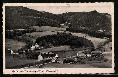 AK Spital am Semmering, Panoramablick aus der Vogelschau