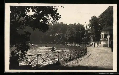 AK Graz, Ruderpartie auf dem Hilmteich