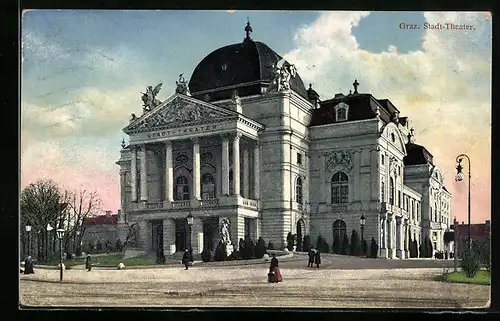 AK Graz, Opernhaus, Aussenansicht