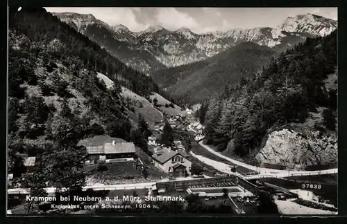 AK Krampen bei Neuberg a. d. Mürz, Kahlgraben gegen Schneealpe