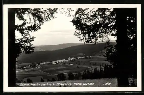 AK Fischbach, Totale vom Berg aus gesehen