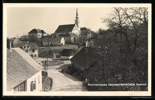 AK Dechantskirchen, Teilansicht mit Kirche