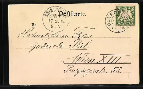 AK Reisach, Teilansicht mit Kirche