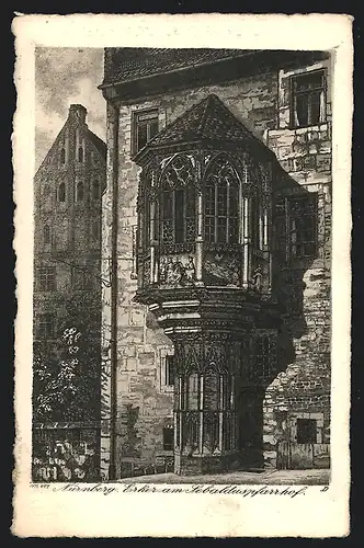Künstler-AK Nürnberg, Erker am Sebalduspfarrhof