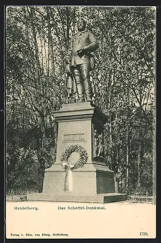 AK Heidelberg, Das Scheffel-Denkmal