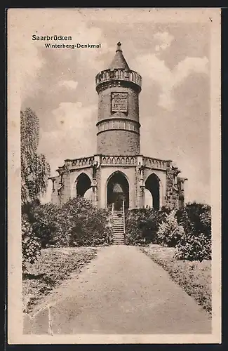 AK Saarbrücken, Weg zum Winterberg-Denkmal