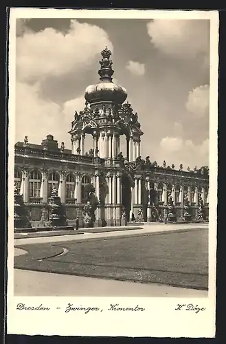 AK Dresden, Zwinger mit Kronentor