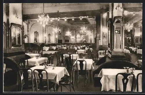 AK Budapest, Cafe-Restaurant Ostende, Rakoczi-ut 20